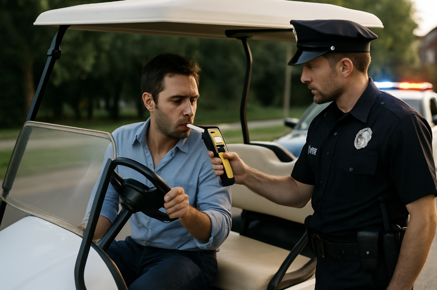 Conduite en état d’ivresse : même une voiturette de golf est un véhicule au sens du droit pénal routier