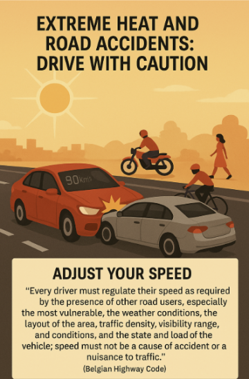 🚗 Extreme Heat and Road Accidents: Why You Must Adjust Your Speed