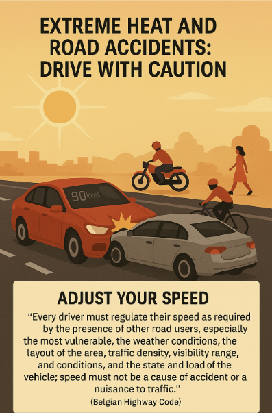 🚗 Extreme Heat and Road Accidents: Why You Must Adjust Your Speed