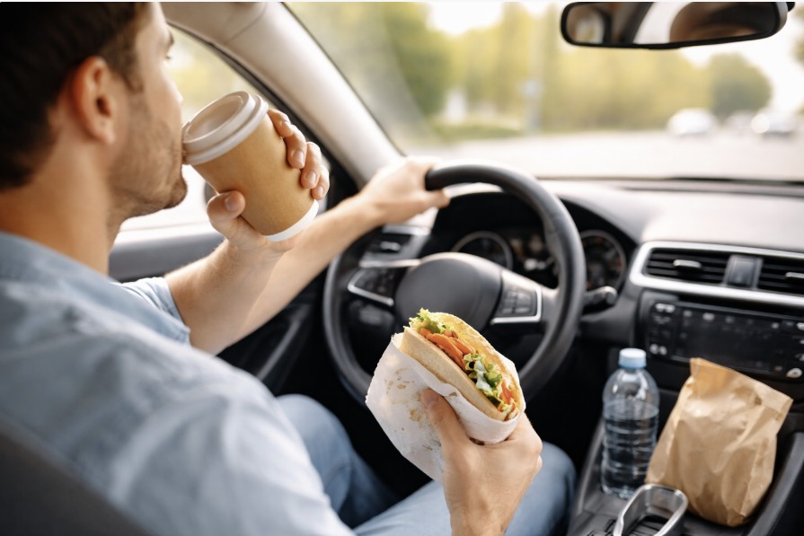 🍽️ Mag u eten of drinken tijdens het rijden in België?